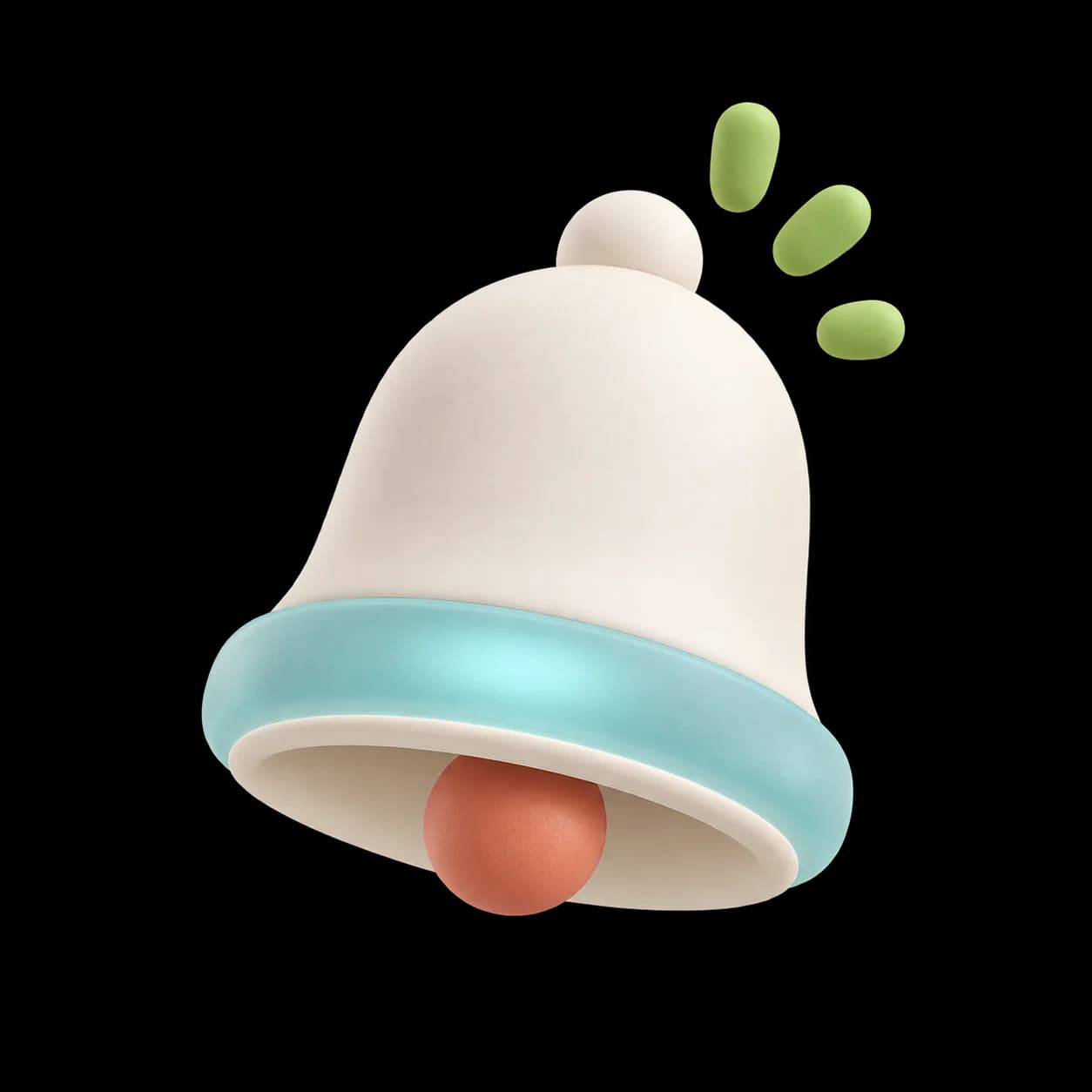 A soft ceramic notification bell